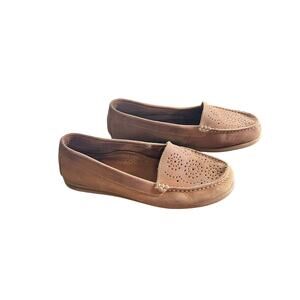 Eric Michael Leather Loafer Brown Size 37 US 7 Cute Comfortable